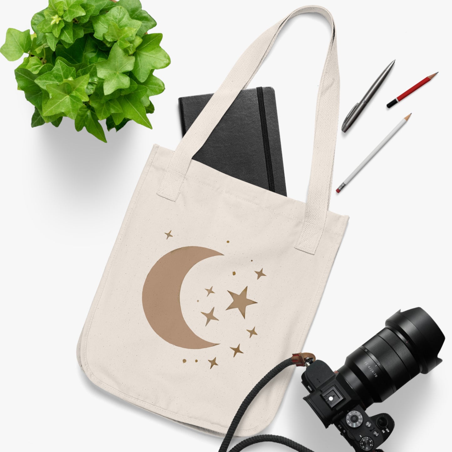 Celestial Moon and Stars Tote Bag